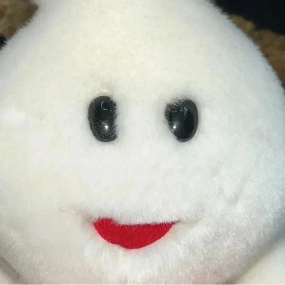 TY Beanie Buddy Spooky the Ghost 13 inch Large Beanie Baby Halloween Plush 2001 - Picture 9 of 11